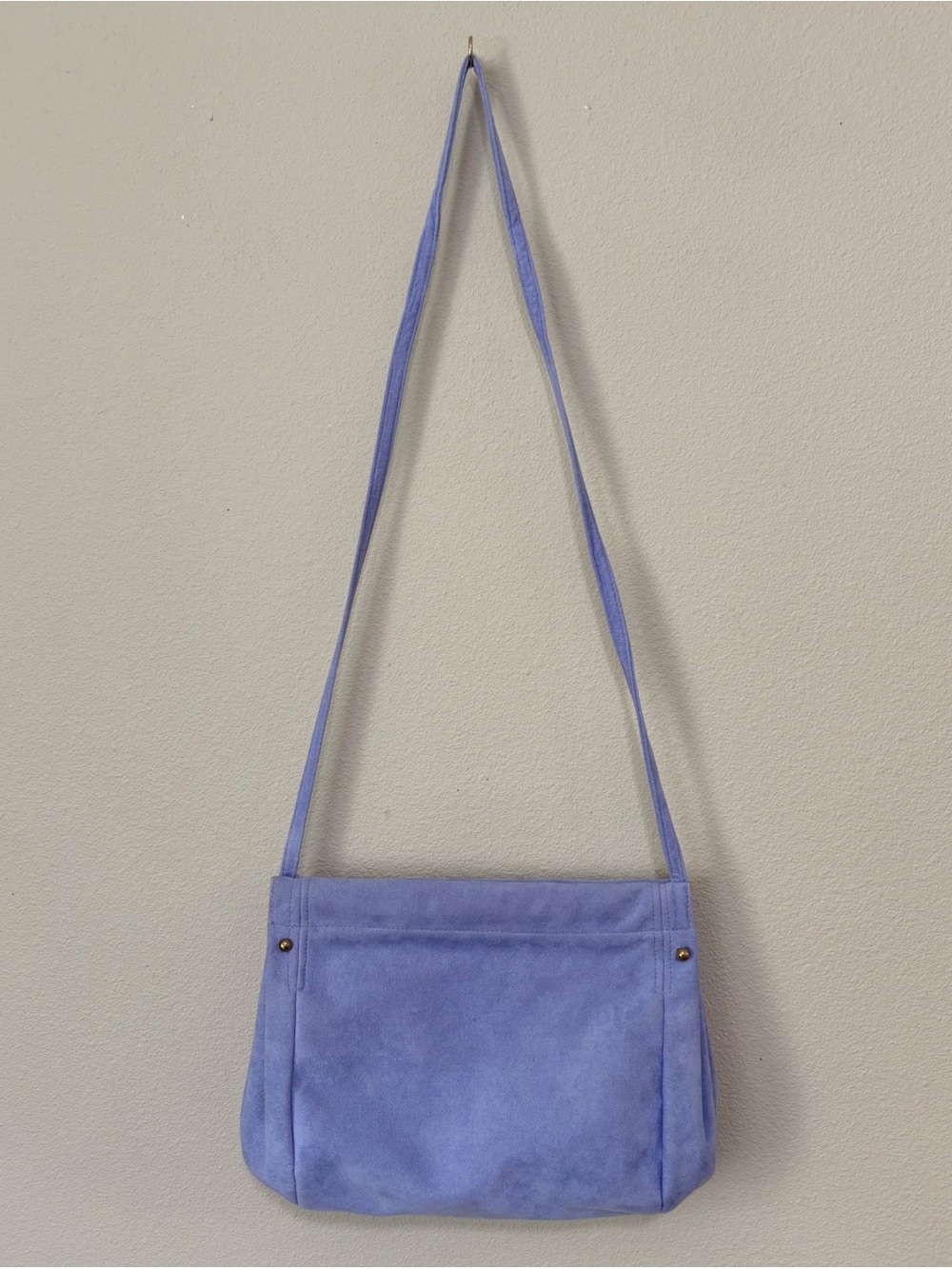 RARE Vintage Reva Ultra Suede Lilac Shoulder Bag Clutch Handbag Purse